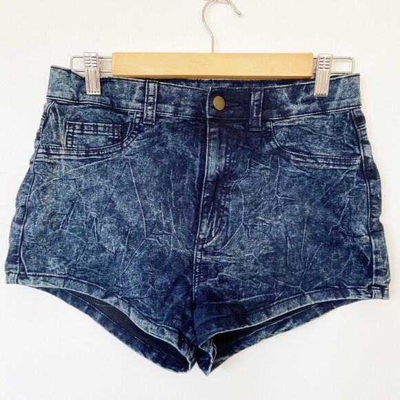 Forever 21 Blue Acid Wash Jean Shorts | Size 23 | Like New - Picture 4 of 7